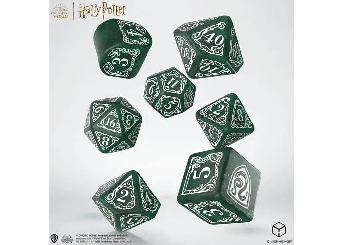 Набір кубиків Harry Potter. Slytherin Modern Dice Set - Green , 7 шт. (190142/2023/2/A) - фото 2
