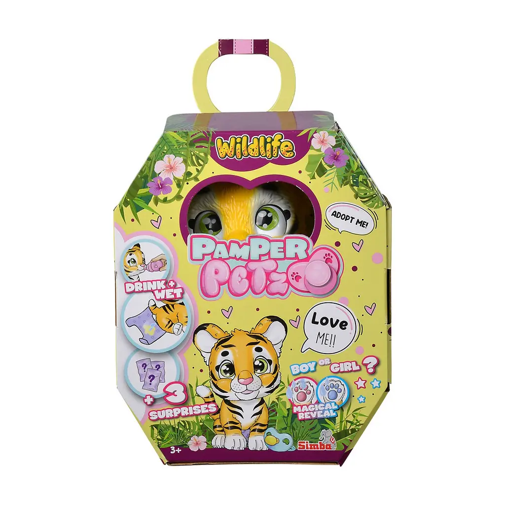 Ігровий набір Simba Pamper Petz Тигреня, що п'є і пісяє, з кольоровою лапкою, 3 аксесуари-сюрпризи (5953575) - фото 5