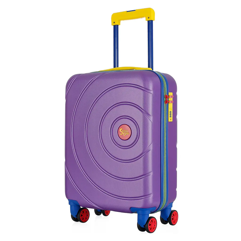 Валіза Semi Line 20 дюймів (S) дюймів (S) 40 л фіолетовий T5930-1 54.5x38x21 см ручна поклажа телескопічна ручка