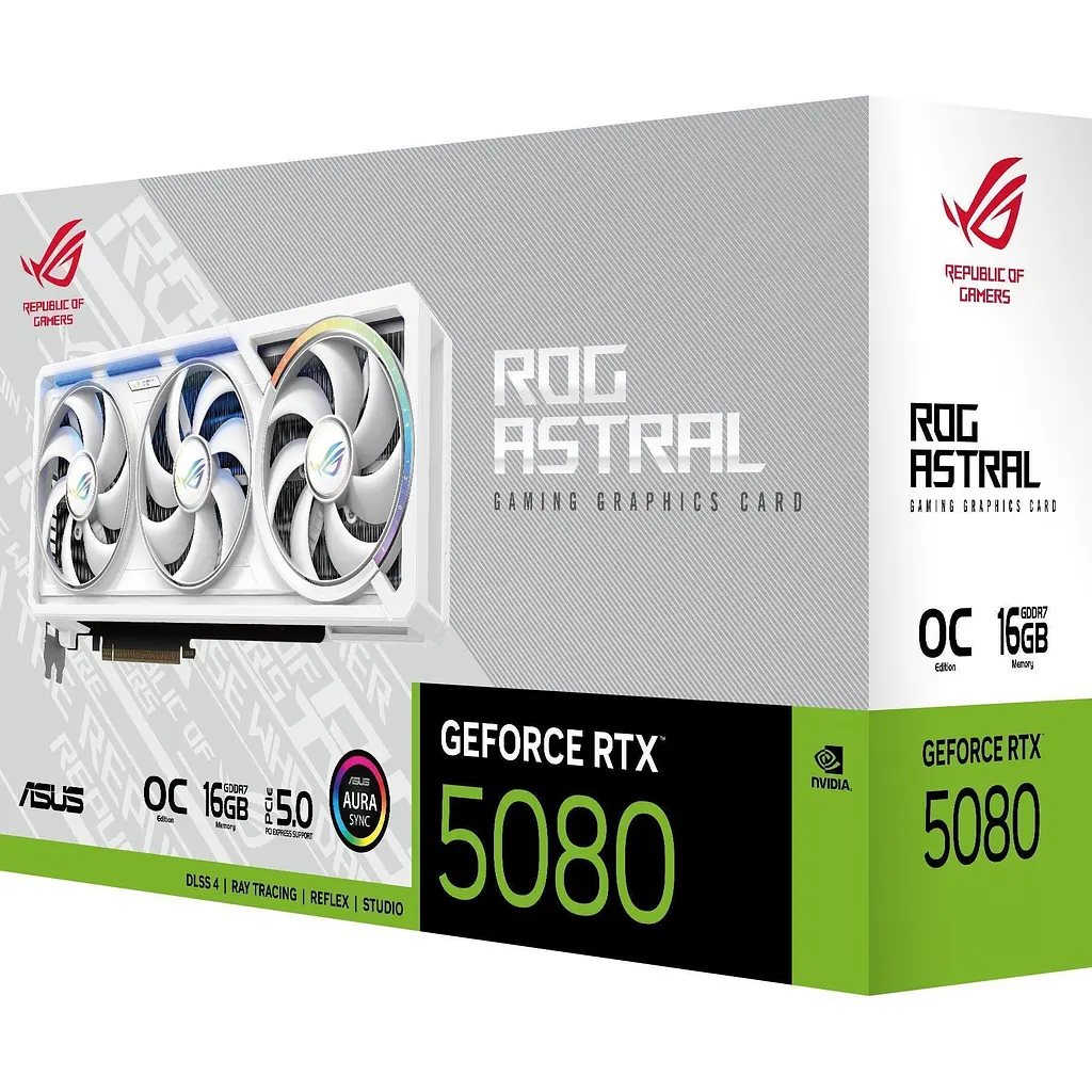 Відеокарта Asus ROG Astral GeForce RTX 5080 OC 16GB Gaming White [ROG-ASTRAL-RTX5080-O16G-White] EU [148267] - фото 9