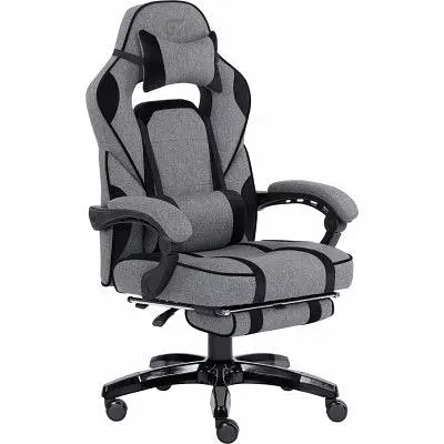 Крісло ігрове GT Racer X-2749-1 Gray/Black Suede (X-2749-1 Fabric Gray/Black Suede) - фото 2