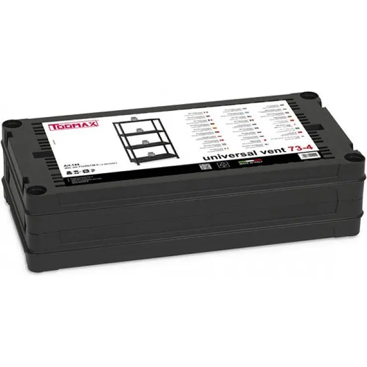 Стелаж Toomax Universal Vent 73-4 на 4 полиці 71х35х138 см чорний  (00-00005138) - фото 6