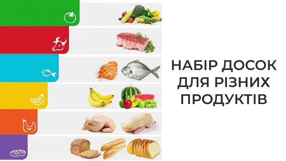 Набір обробних дощок 6 штук різнокольорові гнучкі кухонні дошки - фото 5