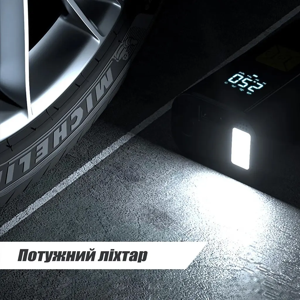 Автомобільний Компресор Suitu 6000 mAh 150 PSI 120W Автокомпресор Портативний Акумуляторний Автомобільний Насос для Авто Шин - фото 6