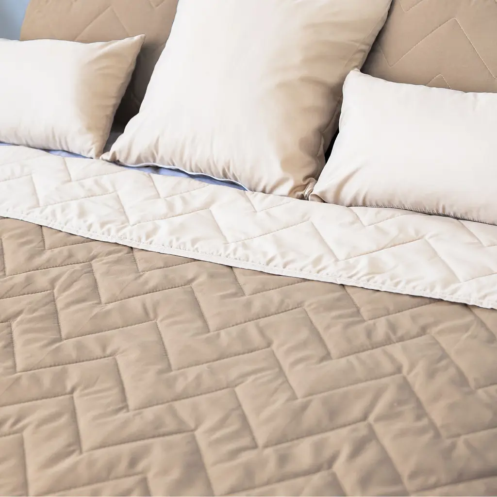 Набір Sonex Bora Bora: декоративне покривало 220х240 см + 2 наволочки 50х70 см коричневий з бежевим (SO102397) - фото 5