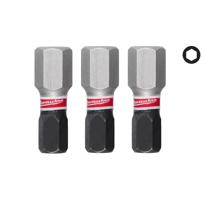 Біта SHOCKWAVE MILWAUKEE, Hex8, 25мм, (3шт)