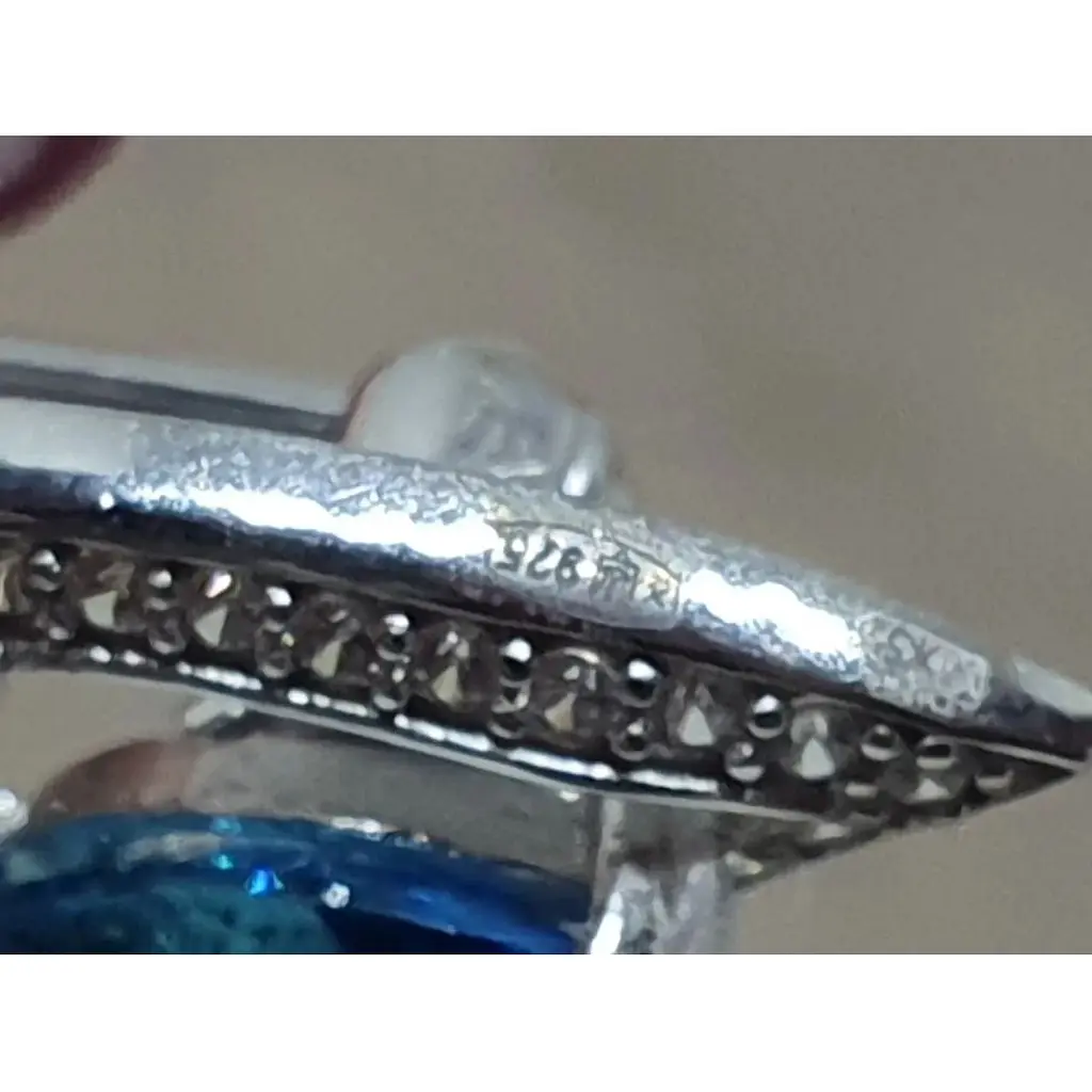 Срібна брошка Ірій Лебідь з фіанітами. 9540 - фото 3