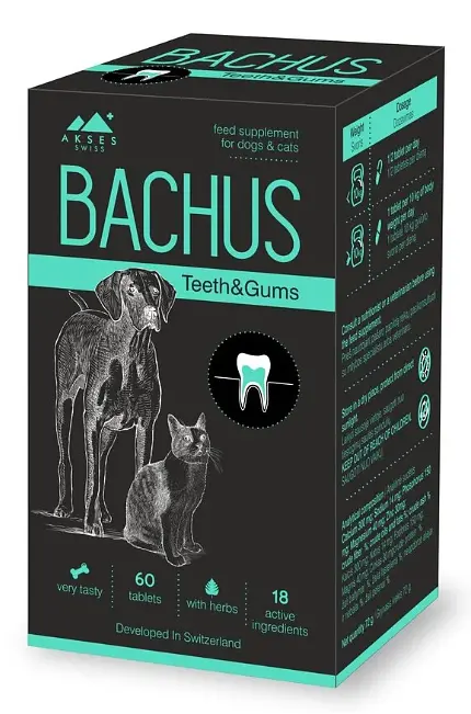 Вітаміни для собак і котів Bachus Teeth&Gums для гігієни ротової порожнини ЦІНА ЗА 1 ТАБЛЕТКУ