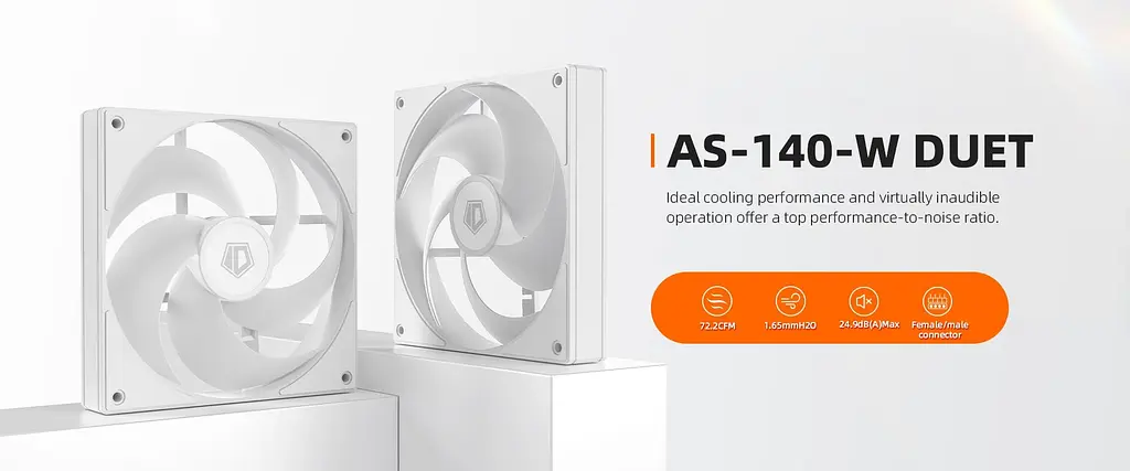Вентилятор ID-Cooling AS-140-W Duet White (AS-140-W DUET) - фото 8