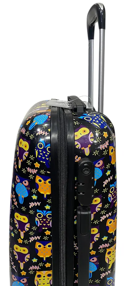Валіза Worldline Airtex 809 Black Hibou полікарбонат 55×39×20 см S Різнокольорова - фото 6