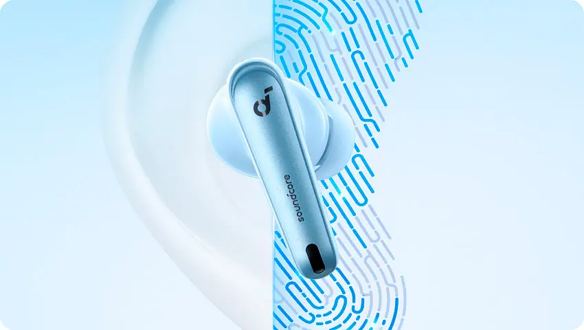 Навушники SoundCore Liberty 4 NC Light Blue (A3947G61) [94015] - фото 3