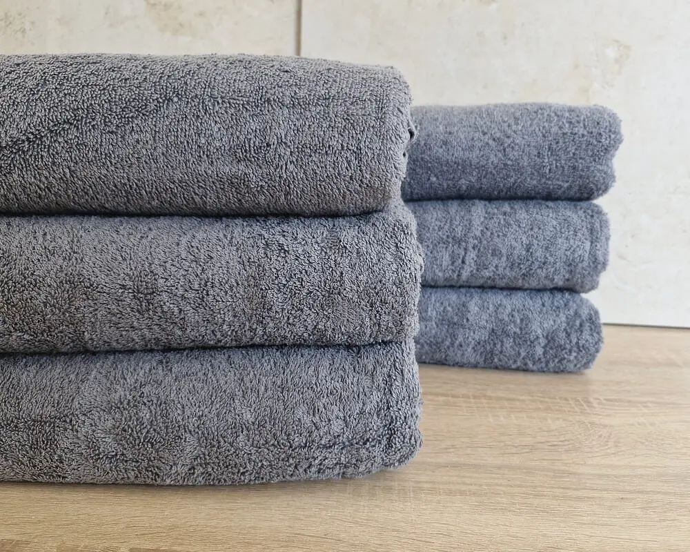 Набір турецьких махрових однотонних рушників Gulcan 6 штук 70х140 сірий Grey щільність 480 г/м2 петля 16/1 - фото 2