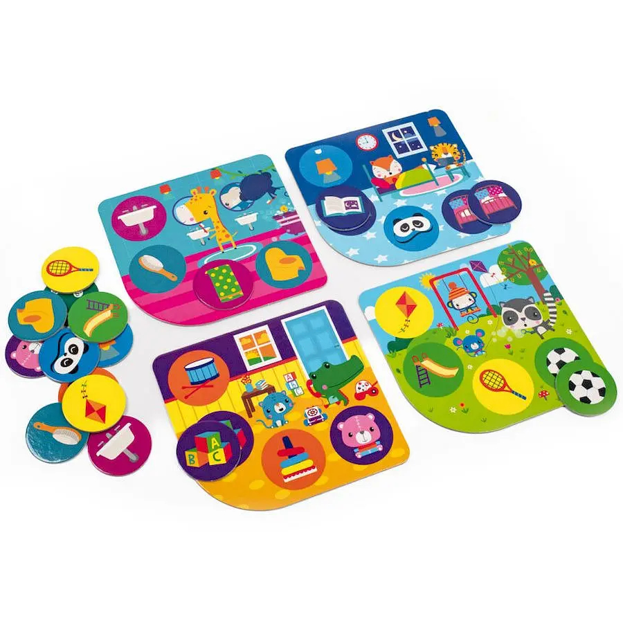 Гра настільна "Fisher Price. Лото. Мій день" VT2910-02, 4 гральні поля - фото 3
