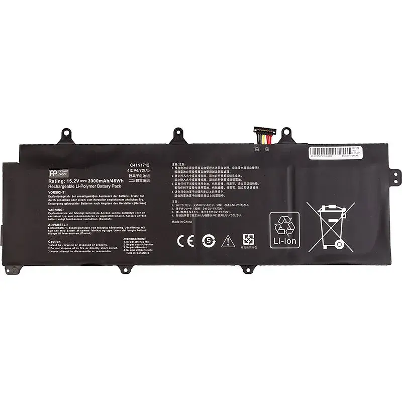 Акумулятор PowerPlant для ноутбуків ASUS ROG Zephyrus (C41N1712) 15.2V 3000mAh (NB431908) - фото 2
