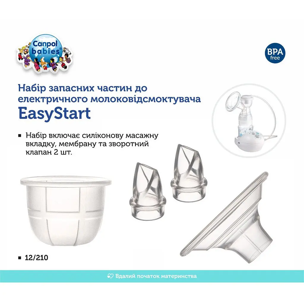 Набір запасних частин Canpol babies до електричного молоковідсмоктувача EasyStart (12/210) - фото 5