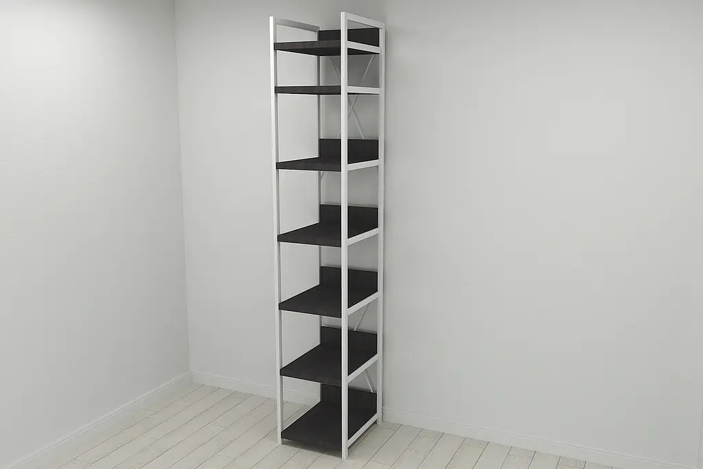 Шафа Гардероб Уні секція 4 серії Коннект Ferrum-decor 220x40x50см Білий метал ДСП Венге Магія 32 мм (FRD-104556) - фото 7