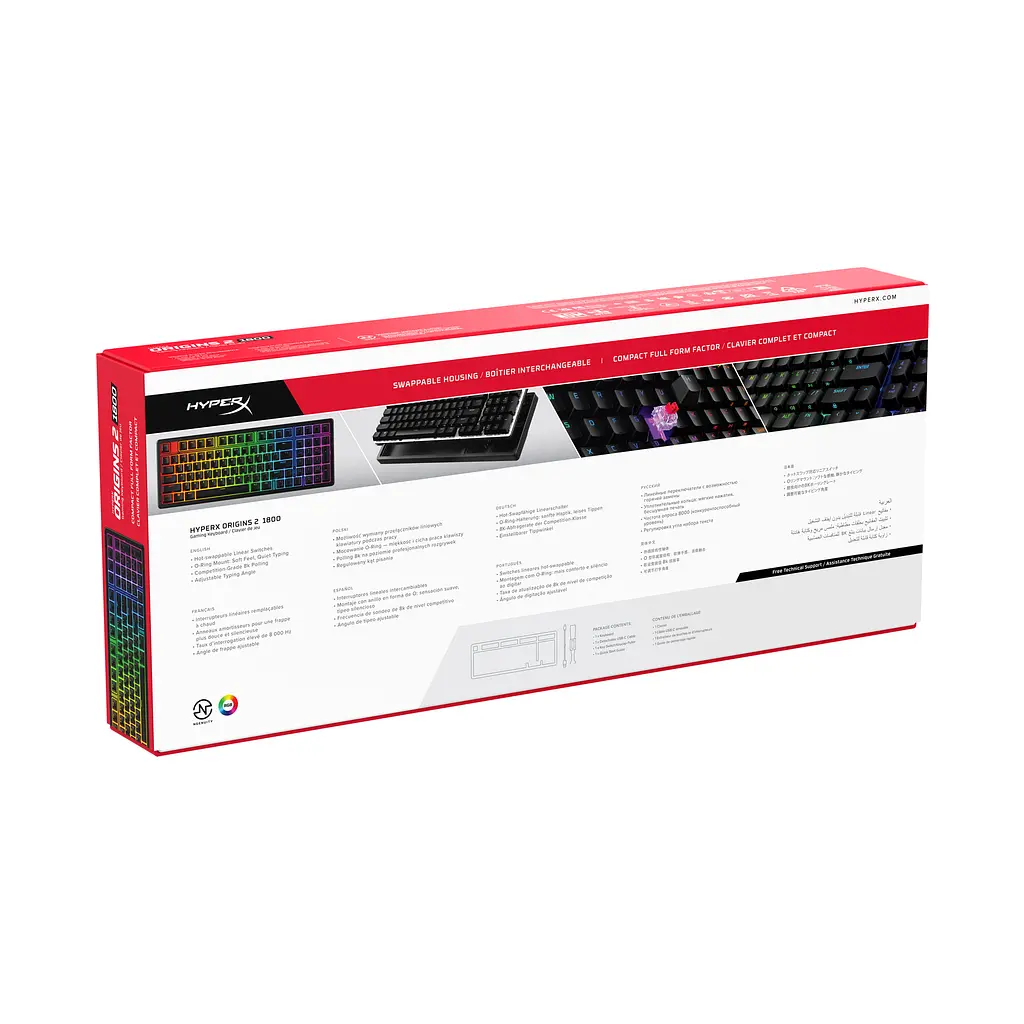 Клавіатура HyperX Origins 2 1800 HX Red USB Black (B4QS4AA) - фото 7