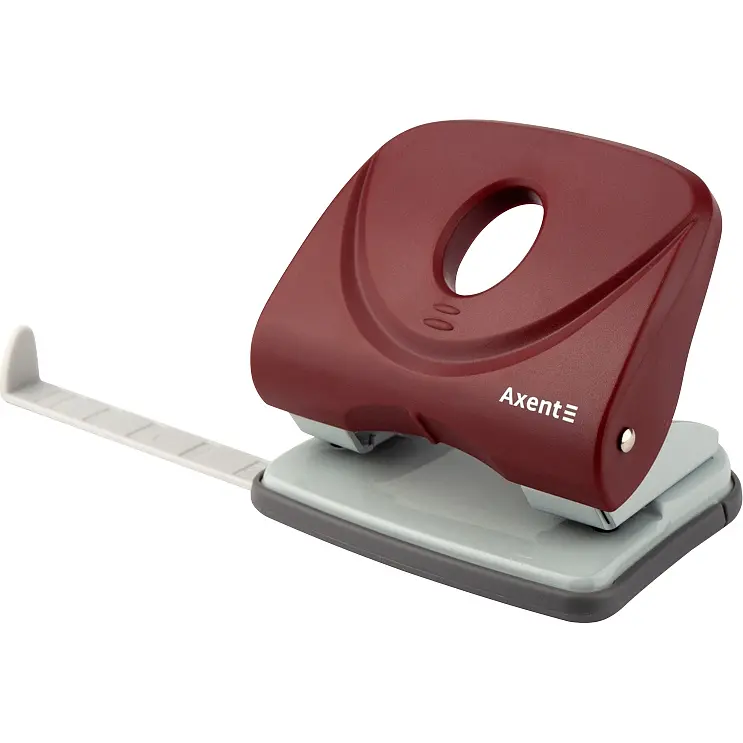 Діркопробивач для паперу Axent Welle-2 з пластиковим верхом 30 аркушів червоний (3830-06-A) - фото 2