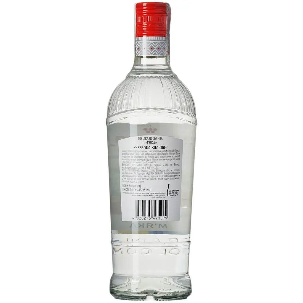 Горілка Червона Калина М'яка 40% 0.5 л - фото 2