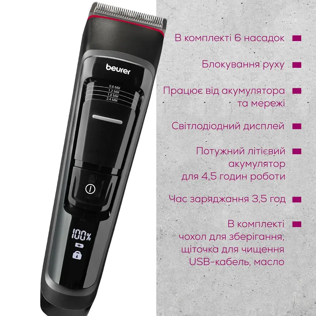 Машинка для стрижки Beurer MN5X - фото 7
