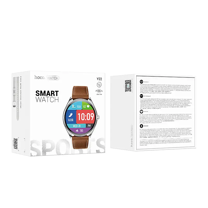 Смарт-часи HOCO Y22 AMOLED 36mm. 200 mAh. IP67 сріблястий - фото 2