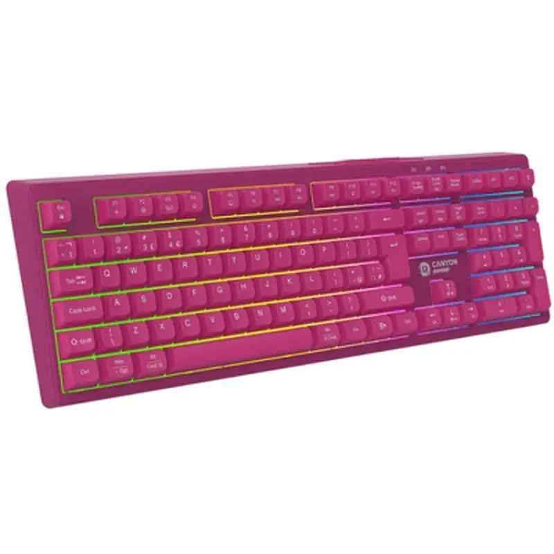 Клавіатура Canyon Fortnax Bluetooth/Wireless/ USB UA Pink (CND-SKBW2) - фото 3