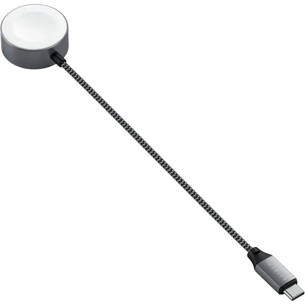 Бездротовий зарядний пристрій Satechi Charging Cable for Apple Watch USB-C Magnetic Space Gray (ST-TCAW7CM) - фото 2