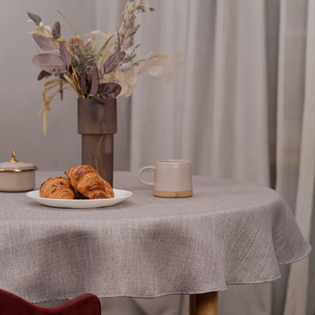 Скатертина кругла Sonex Jordan Ø140 см сіра (SO102567) - фото 3