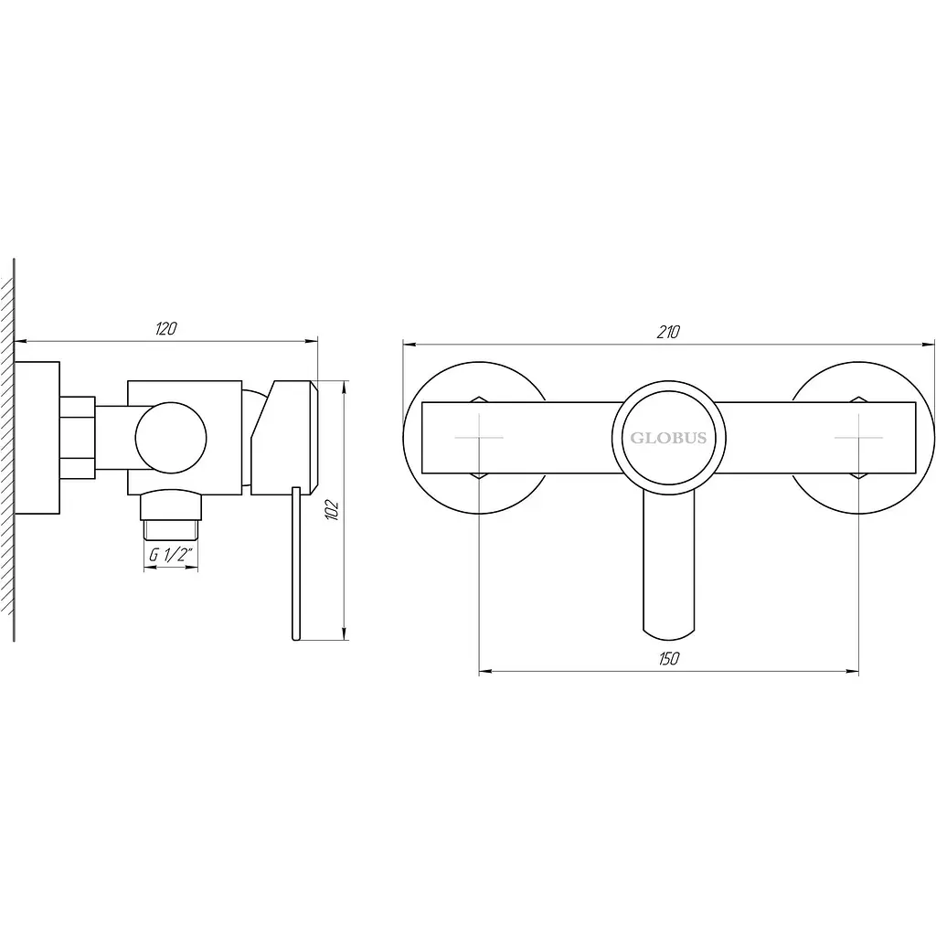 Смеситель для душа Globus Lux WIEN SBT2-105 - фото 4