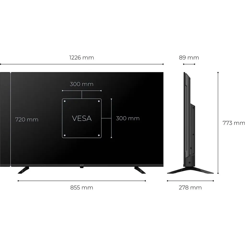 Телевізор Kivi U820KB 55` Ultra HD 4K QLED (55U820KB) [174545] - фото 6