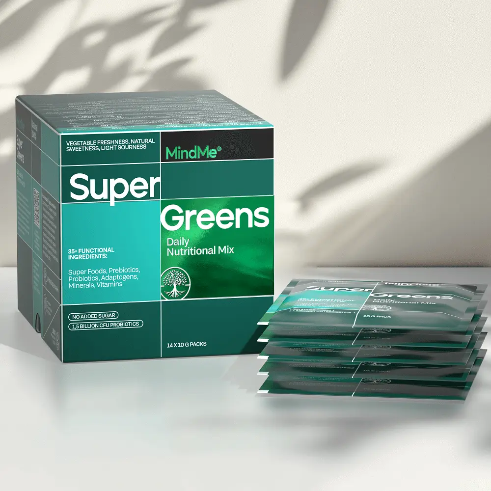 Щоденний мікс поживних речовин MindMe Super Green 140 г (14 пак. x 10 г) - фото 2