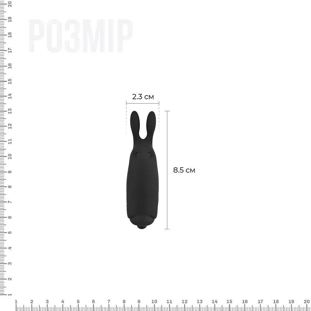 Вибропуля Adrien Lastic Pocket Vibe Rabbit Black со стимулирующими ушками - фото 2