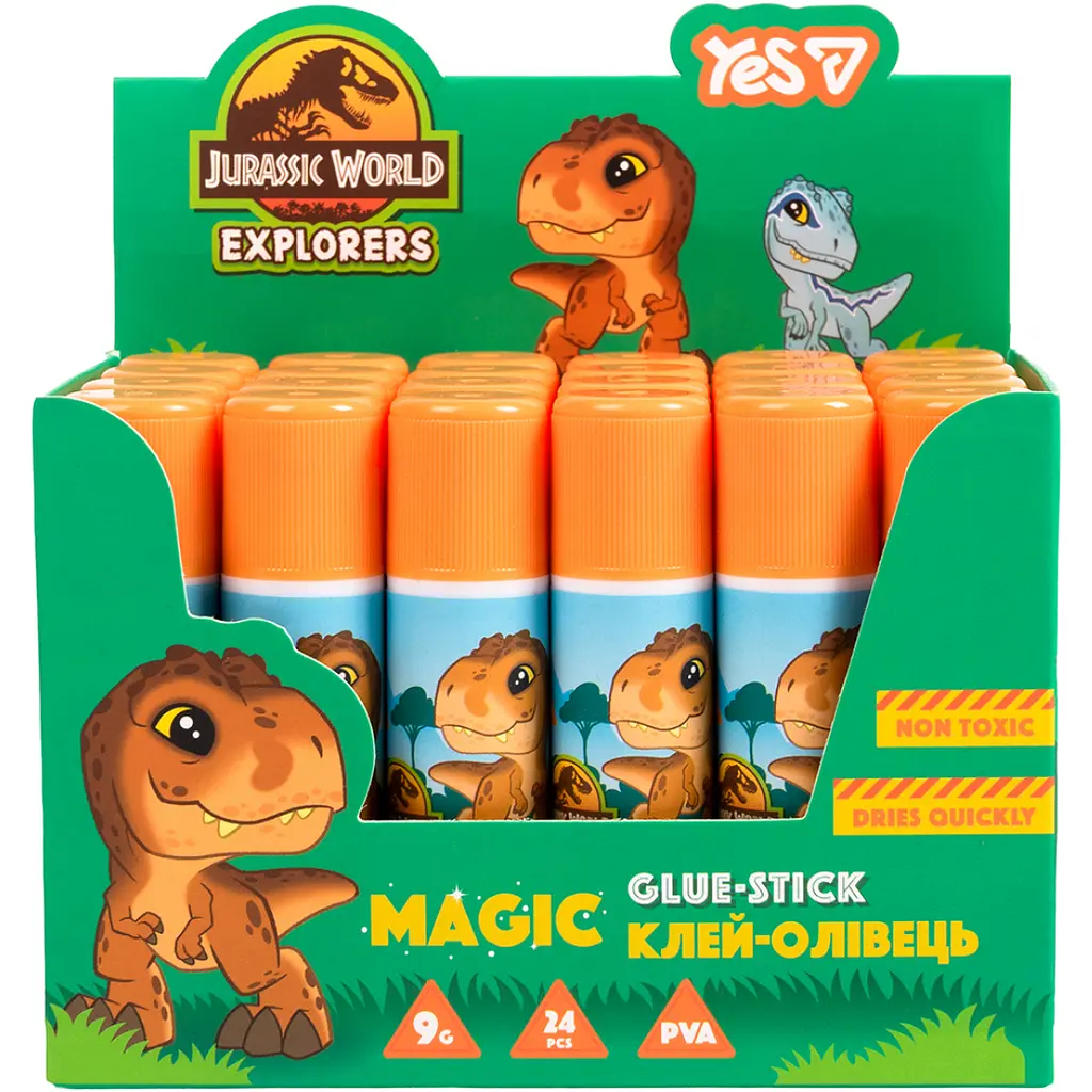 Клей-олівець PVA Yes Jurassic World Kids 9 г з індикатором (320318) - фото 4