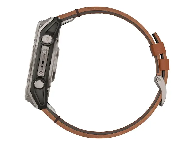 Спортивний годинник Garmin Fenix 8 51mm AMOLED Sapphire Carbon grey DLC w. Chestnut Leather Band (010-02905-40) - фото 6