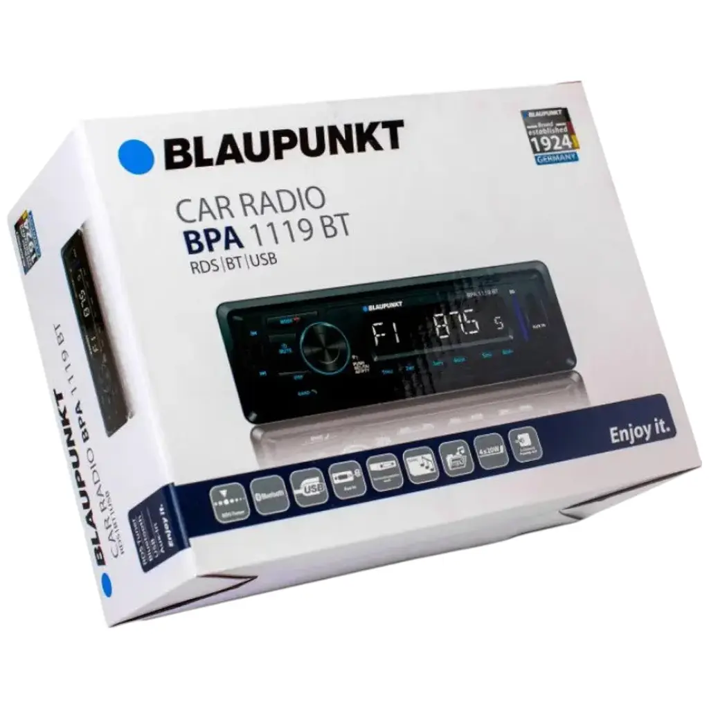 Автомагнитола Blaupunkt BPA 1119 BT USB/SD с Bluetooth с синей подсветкой кнопок - фото 7