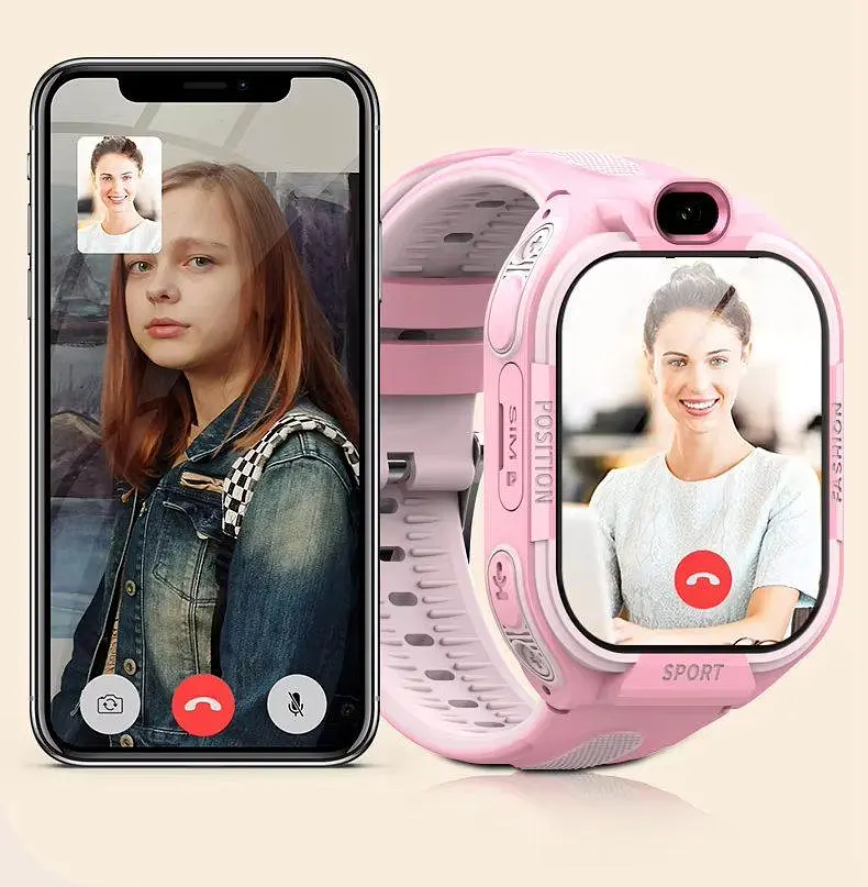 Дитячий смарт годинник Lemfo D6 з AMOLED дисплеєм, GPS трекером, 4G SIM-картою, HD відеодзвінками, Wi-Fi, кнопкою SOS, вологозахистом IP67 та робото до 5–7 днів Чорний - фото 12