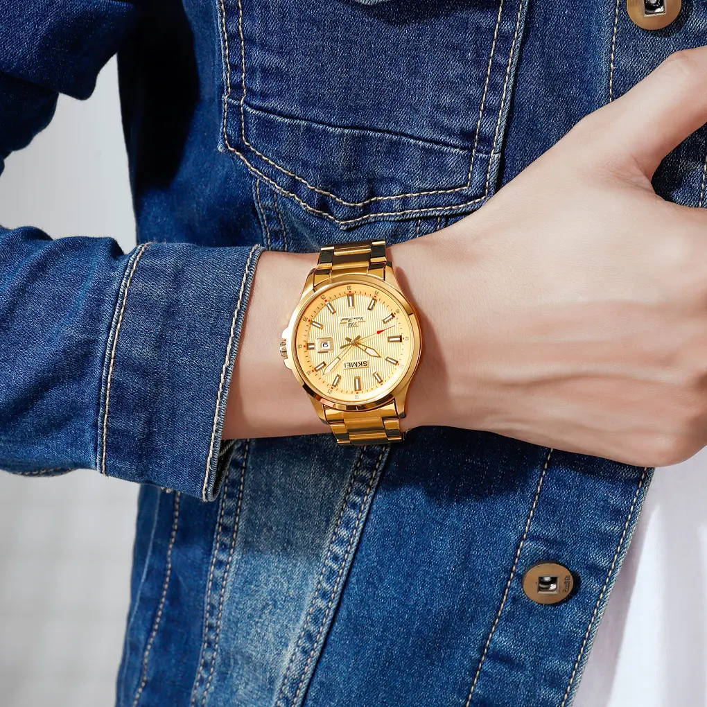 Чоловічий наручний годинник 1654GD Gold Skmei acs0030652 - фото 3