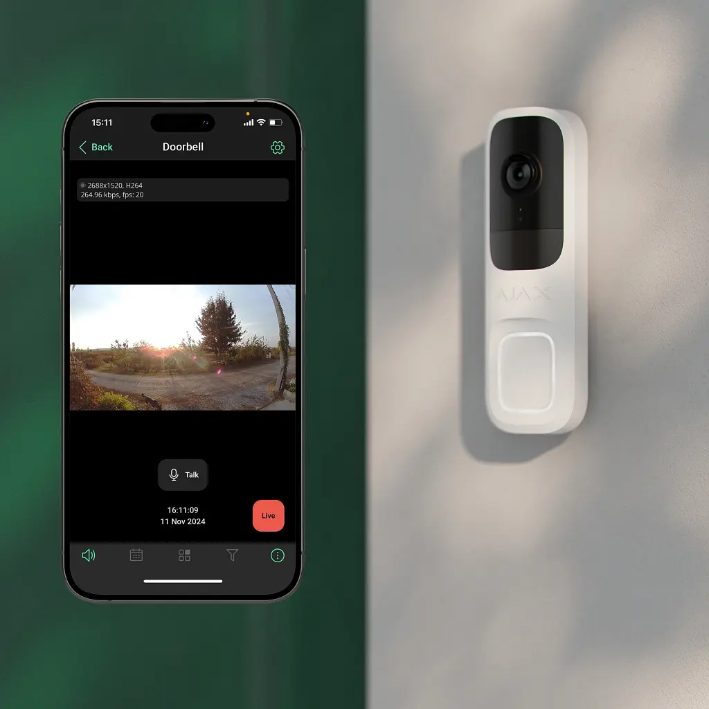 Панель виклику Ajax Doorbell graphite - фото 12