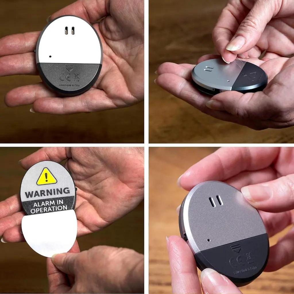 Датчик тревоги окна Сирена для разбития стекла 130 дБ Defender Ultra Slim Vibration Alarm 2 Pack - фото 3