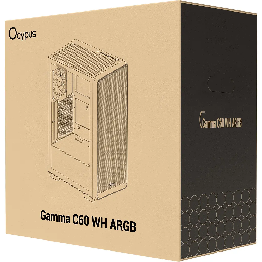 Корпус Ocypus Gamma C60 ARGB White (GAMMA-C60-WHG400XX-GL) [165773] - фото 12