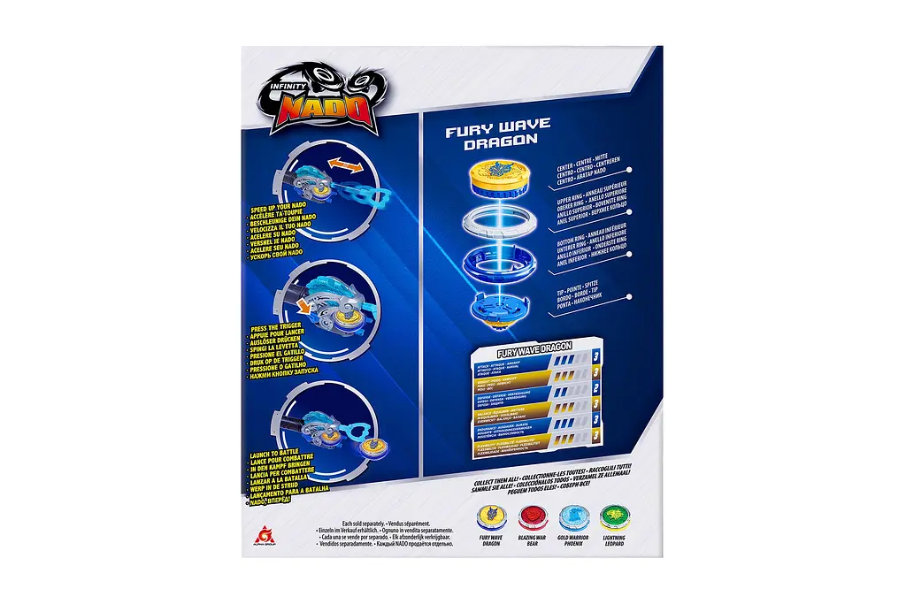 Дзиґа Auldey VI Starter Pack Лютий Дракон Fury Wave Dragon Infinity Nado det0018486 - фото 4