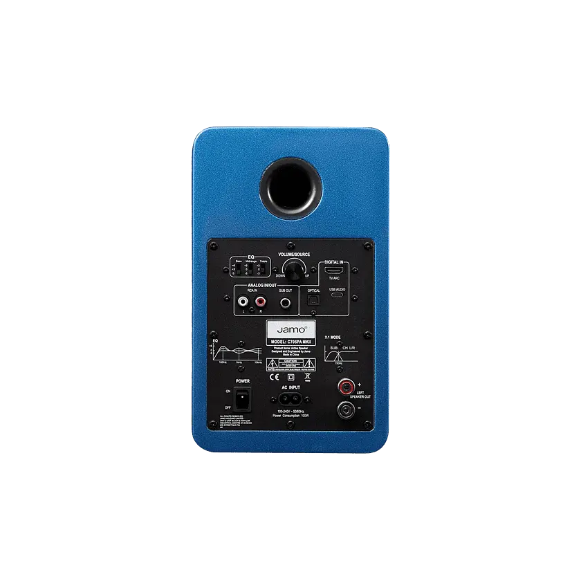 Повна активна мультимедійна акустика Jamo C705PA MKII High Gloss Blue - фото 4