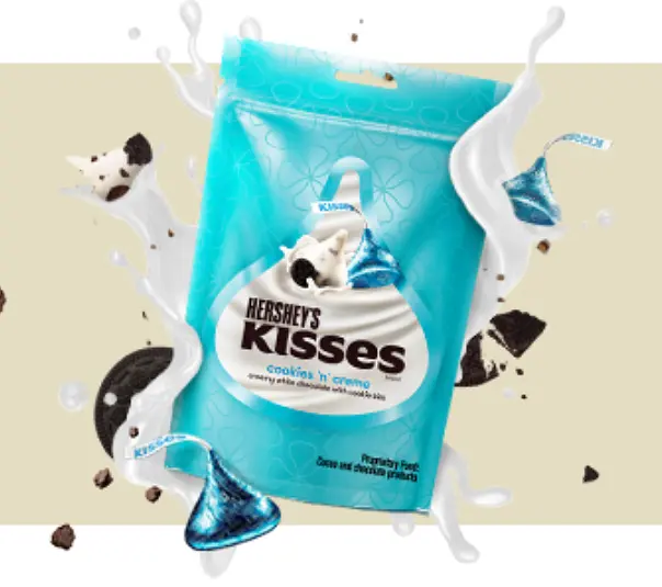 Шоколадні цукерки Kisses Hershey's Cookies N Creme 100.8г - фото 2