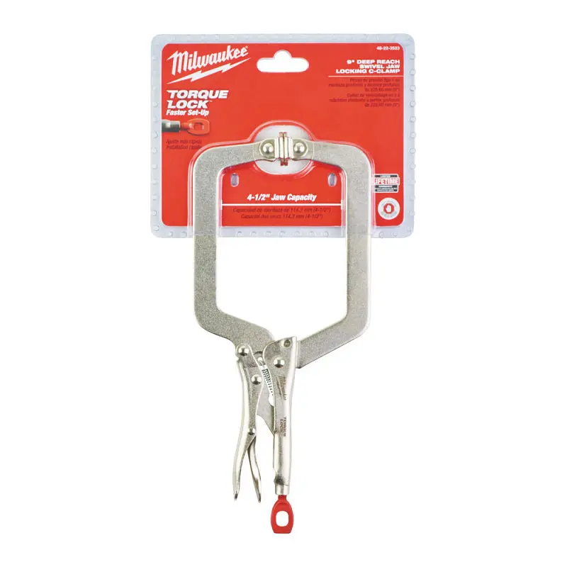 Затискач-струбцина тип С Torque Lock MILWAUKEE, 88х114мм (шарнірні губки), 230мм - фото 2
