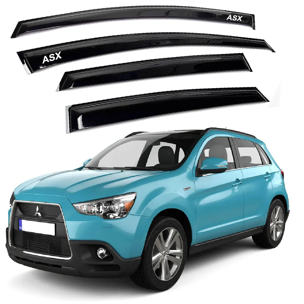 Дефлектори вікон вітровики для Mitsubishi ASX 2010- Скотч 3M Voron Glass