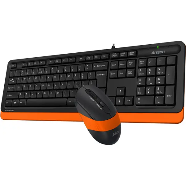 Комплект (Клавіатура та миша) A4Tech F1010 Fstyler USB Black-Orange (F1010 (Orange)) - фото 3