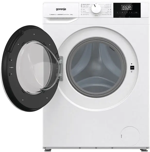 Стиральная машина Gorenje фронтальная, 6 кг, 1000, A+++, 43,5 см, дисплей, пар, инвертор, белый - фото 3