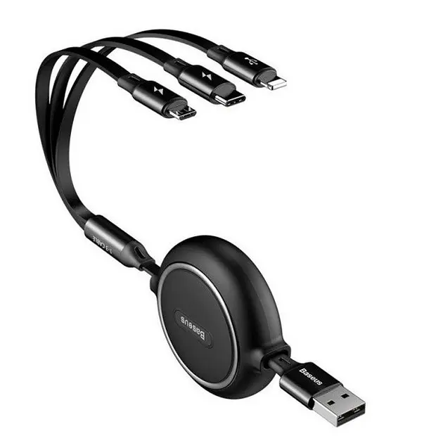 Кабель Baseus Golden Loop Three-in-One M+L+T 3.5A 1.2m (CAMLT-JH01)