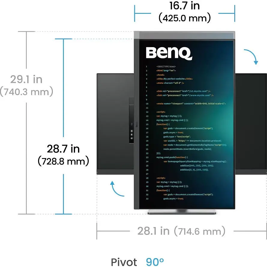 Монитор BenQ 31.5` RD320U (9H.LMSLA.TBE) [147896] - фото 10