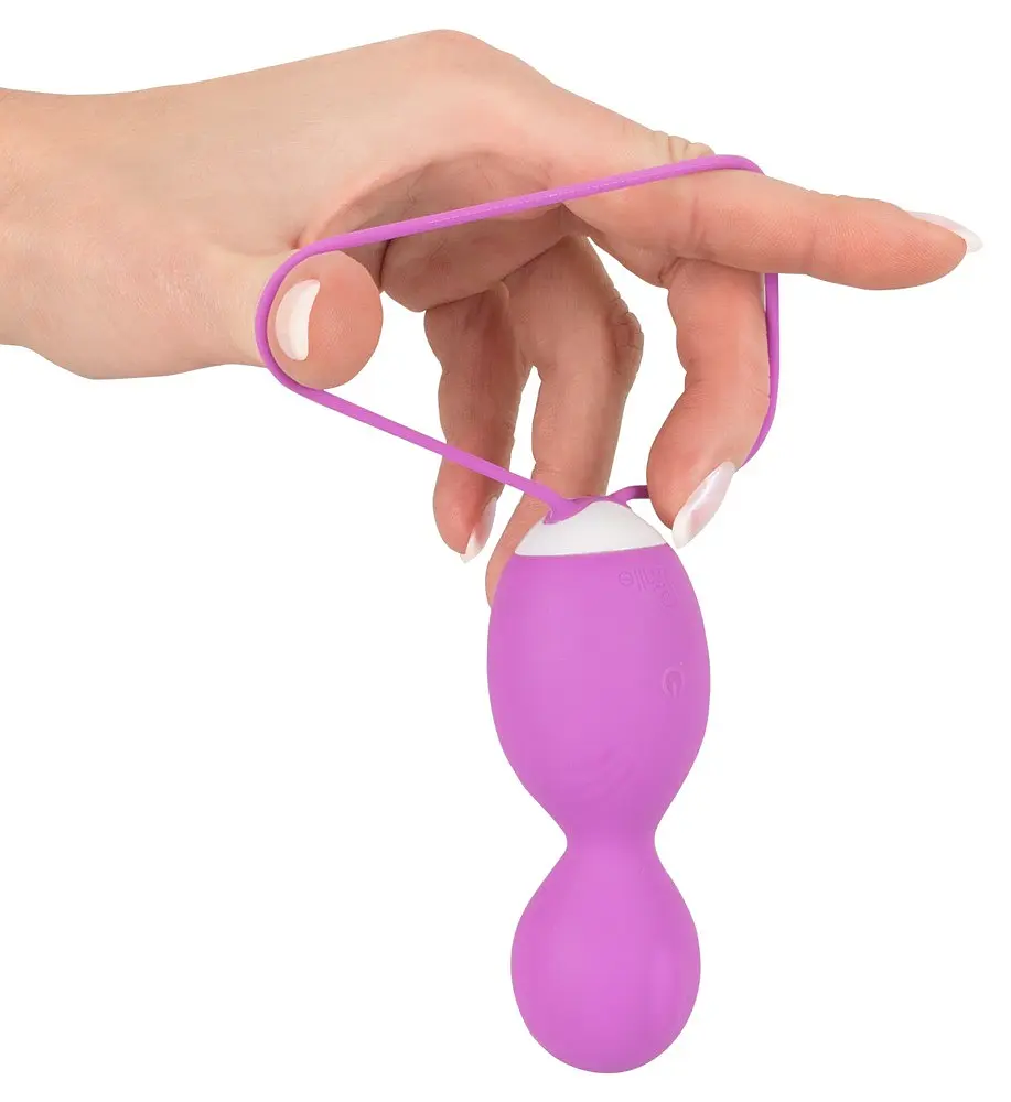 Вагінальні кульки Sweet Smile Remote Controlled Rotating Love Balls, 16 см, фіолетовий - фото 4
